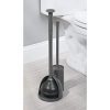 mDesign Modern Slim Compact Freestanding Plastic Toilet Bowl Brush Cleaner