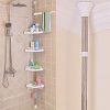 HYNAWIN Tension Corner Shower Caddy Adjustable 4 Tier Shower Caddies