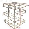 360 Degree Rotation Glass Perfume Holder Makeup Organizer Antique