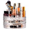 DreamGenius Jewelry Box and Makeup Organizer Combo 360 Degree Rotating