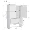 Yaheetech Bathroom Organizer Cupboard Wall Mounted Medicine Cabinet