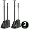 mDesign Modern Slim Compact Freestanding Plastic Toilet Bowl Brush