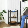 SONGMICS Bathroom Shelf, 3-Tier DIY Storage Rack, Industrial Style Extendable