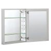 B&C 16"x20"Aluminum Medicine Cabinet with Mirror|Color Satin