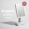 Fancii LED Lighted Large Vanity Makeup Mirror with 10X Magnifying Mirror