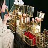 Gold Makeup Organizer,Cosmetic Storage Display Case with 5 Drawers