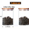 Clear Glass Canister With Airtight Wood Lids Glass Airtight Food Storage Jars
