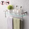 KES Stainless Steel Bathroom Glass Shelf with Towel Bar
