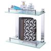 Bathroom Frosted Glass Shelf Wall Mounted Brushed Nickel