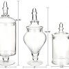 Your Décor: Glass Apothecary Jars Set of 3 for Stylish Storage