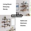 Homissue 3 Shelf Pipe Floating Wall Shelf, Vintage Industrial Wall Mounted Shelf