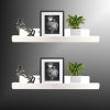 White Heavy Duty Floating Shelves - 15 Inches Acrylic Bathroom Shelf Sets