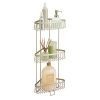iDesign York Metal Wire Corner Standing Shower Caddy 3-Tier Bath