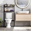 HOMECHO 2 Tier Over The Toilet Storage Short Bathroom Organizer Shelf