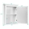 Tangkula Bathroom Cabinet, Mirrored Wall-Mounted Storage Medicine Cabinet