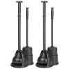 mDesign Modern Slim Compact Freestanding Plastic Toilet Bowl Brush