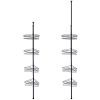 Yescom 4 Tier Metal Bathroom Telescopic Corner Shower Shelf Caddy Pole
