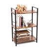 IRONCK Bookshelf, 3-Tier Ladder Shelf, Storage Rack Shelf Unit for Bathroom
