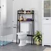 HOMECHO 2 Tier Over The Toilet Storage Short Bathroom Organizer Shelf