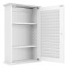 go2buy White Wood Bathroom Wall Mount Cabinet Toilet Medicine Storage