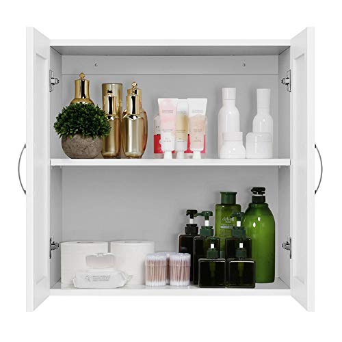 Yaheetech Bathroom Medicine Cabinet 2 Door Wall Mounted Storage Cabinet