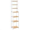 SONGMICS 7-Tier Bamboo Bathroom Shelf, Adjustable Storage Rack