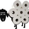 Cute Black Sheep Toilet Paper Roll Holder - Cool Novelty Free Standing