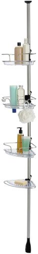 OXO Good Grips Lift and Lock Stainless Steel Tension Pole Shower Caddy 3 OXO Good Grips Lift and Lock Stainless Steel Tension Pole Shower Caddy 3