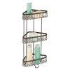 iDesign York Metal Wire Corner Standing Shower Caddy 3-Tier Bath Shelf Baskets