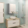 B&C 16"x20"Aluminum Medicine Cabinet with Mirror|Color Satin