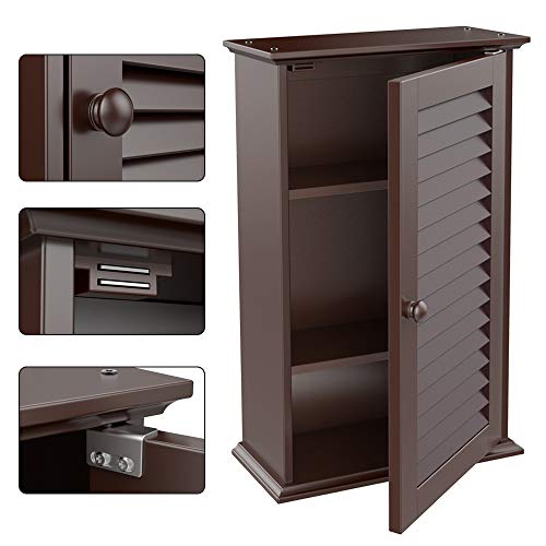Topeakmart Bathroom/Kitchen Wall Mounted Single Louvered Door
