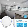 TORCHSTAR 12W 6 Inch Ultra-Thin Recessed Ceiling Light with Junction Box