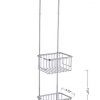 magionline Shower Caddies Hanging Basket 2-Tier Brass