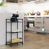 SONGMICS Bathroom Shelf, 3-Tier DIY Storage Rack, Industrial Style Extendable