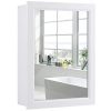 Tangkula Mirrored Bathroom Cabinet, Wall Mount Storage Organizer