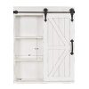 Kate and Laurel Cates Wood Wall Storage Cabinet with Vanity Mirror