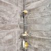 iDesign Twigz Metal Wire Tension Rod Corner Shower Caddy