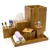 Bamboo Bathroom Accessory Set