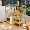 PuTwo Makeup Organizer Handmade Vintage Brass Edge Makeup