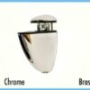 Bathroom Storage with Stylish Chrome Floating Glass Shelf - Easy Installation, Elegant Design