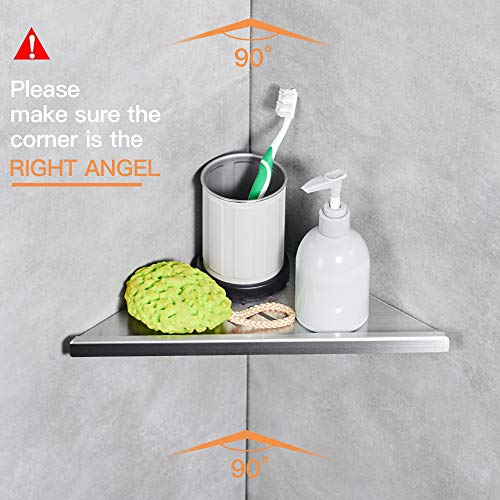 OWOFAN Shower Corner Shelf Wall Mounted 3 Tier Bathroom Corner