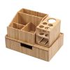 MobileVision Bamboo Makeup Organizer Complete Combo, 3 PC Set Includes