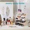 Acrylic Pink Makeup Organizer Cosmetic Drawers Large Plastic