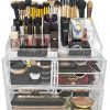 Sorbus Acrylic Cosmetics Makeup and Jewelry Storage Case X-Large Display Sets