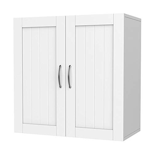 Yaheetech Bathroom Medicine Cabinet 2 Door Wall Mounted Storage Cabinet