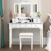 CHARMAID Vanity Set with Tri-Folding Mirror & 8 Necklace Hooks