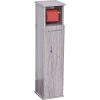Evideco 2 in 1 Toilet Roll Holder and Storage Unit Cabinet-Oslo-Washed