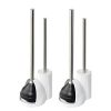 mDesign Compact Plastic Toilet Bowl Brush and Plunger Combo Set