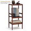 Bamboo Bathroom Shelf 3-Tier Small Utility Storage Shelf Rack