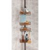 mDesign Bathroom Shower Tension Caddy for Shampoo, Conditioner, Soap